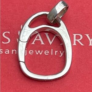 Retired James Avery Sterling Silver Charm Holder Pendant